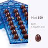 Polycarbonate chocolate moulds suitable for Oneshot Tuttuno